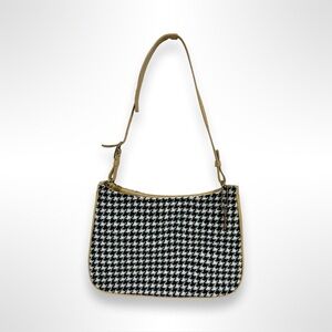 COACH Y2K wool houndstooth shoulder bag